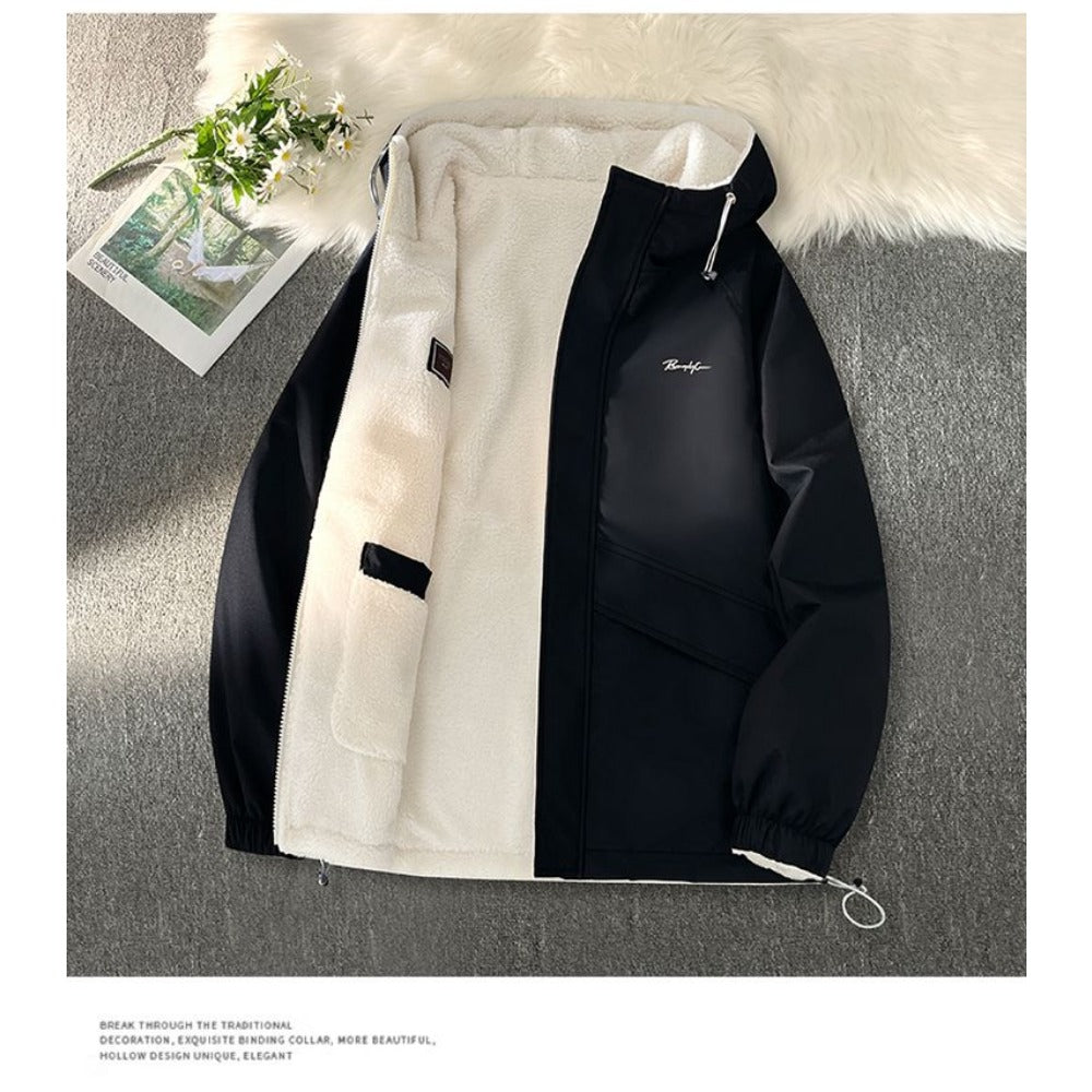 Wendbare Kapuzenjacke mit Fleecefutter für Herren – Gabriel