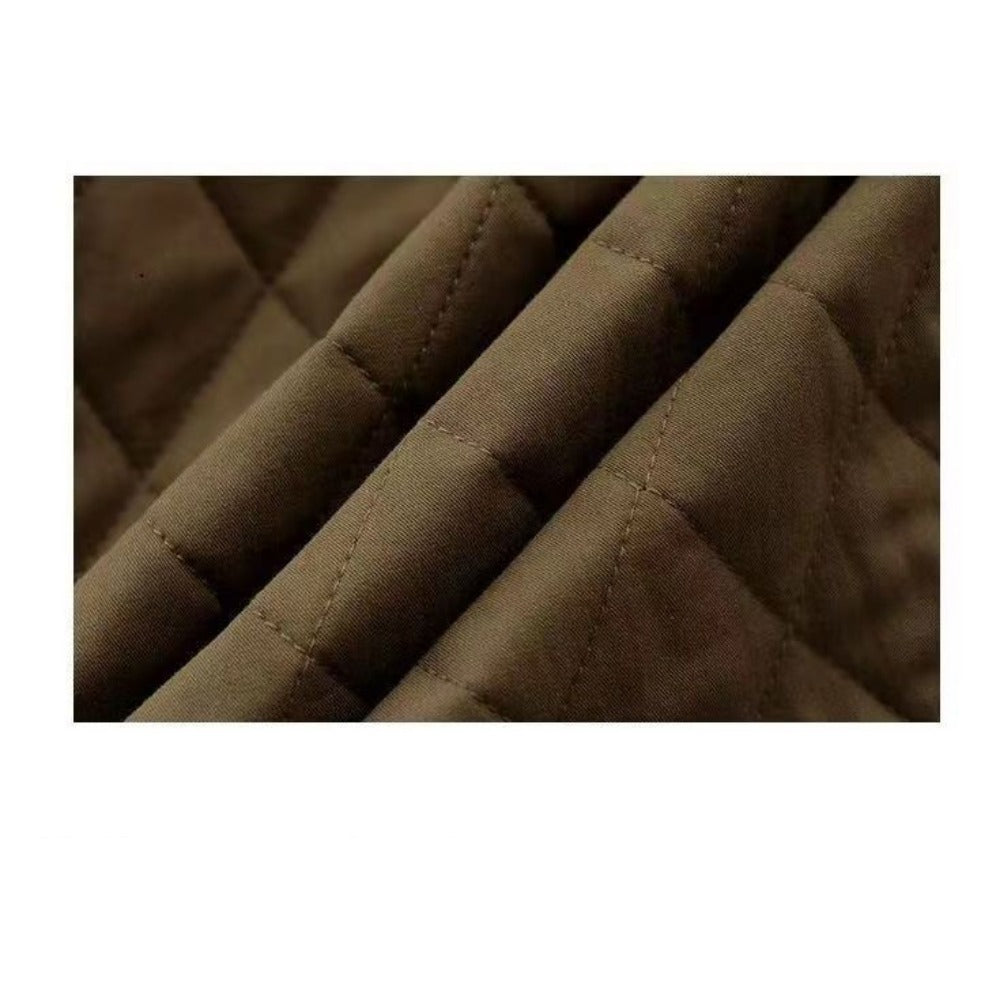 Gesteppt Jacke mit Knopfleiste und Taschen für Damen – Noemi