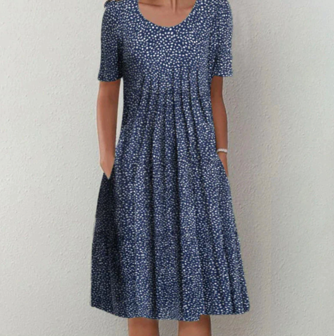 Weiches Damen Sommer Midikleid mit Muster