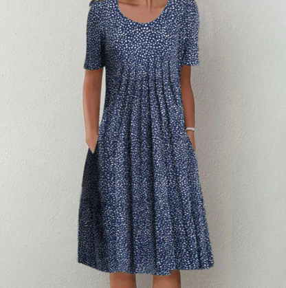 Weiches Damen Sommer Midikleid mit Muster