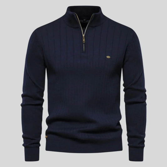 Herren Bequem Pullover | Zipper
