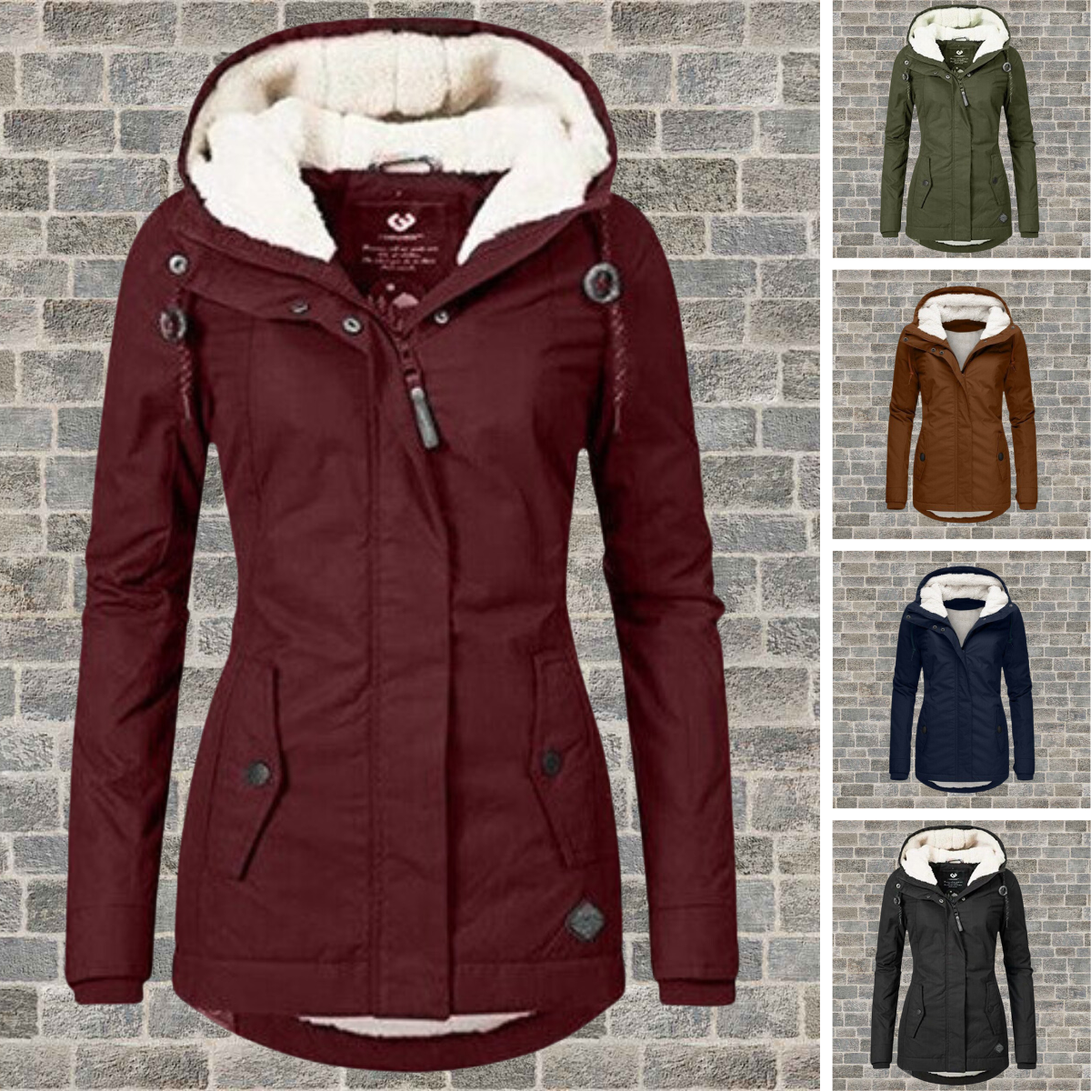 Damen Warme Winterjacke | Lange