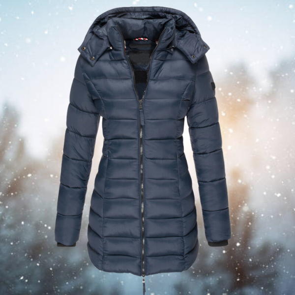 Damen Kapuzen Lange Winterjacke | Warm