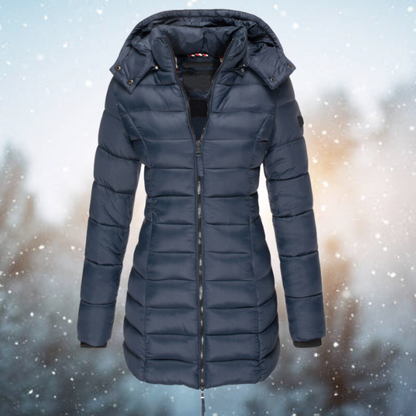 Damen Kapuzen Lange Winterjacke | Warm