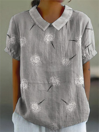 Lässige Damen Bluse mit Vintage Blumenmuster für den Sommer
