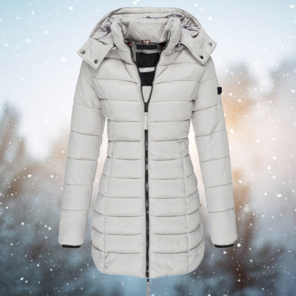 Damen Kapuzen Lange Winterjacke | Warm