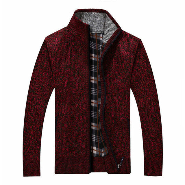 Herren Kurz Cardigan | Zipper