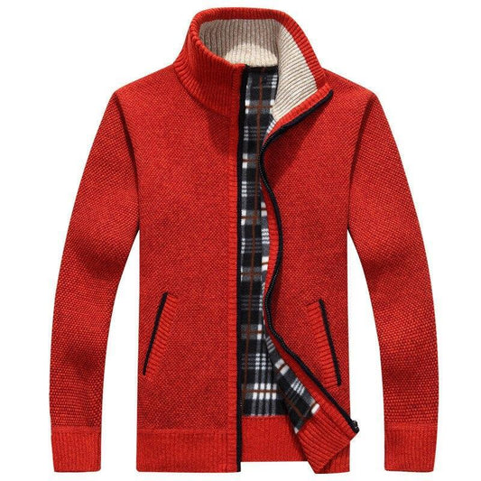 Herren Kurz Cardigan | Zipper