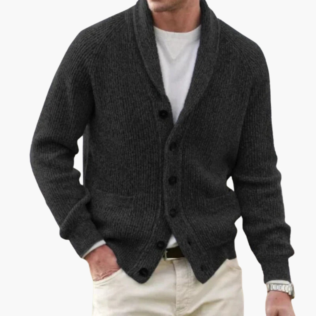 Herren Strick Cardigan | Mit Schalkragen
