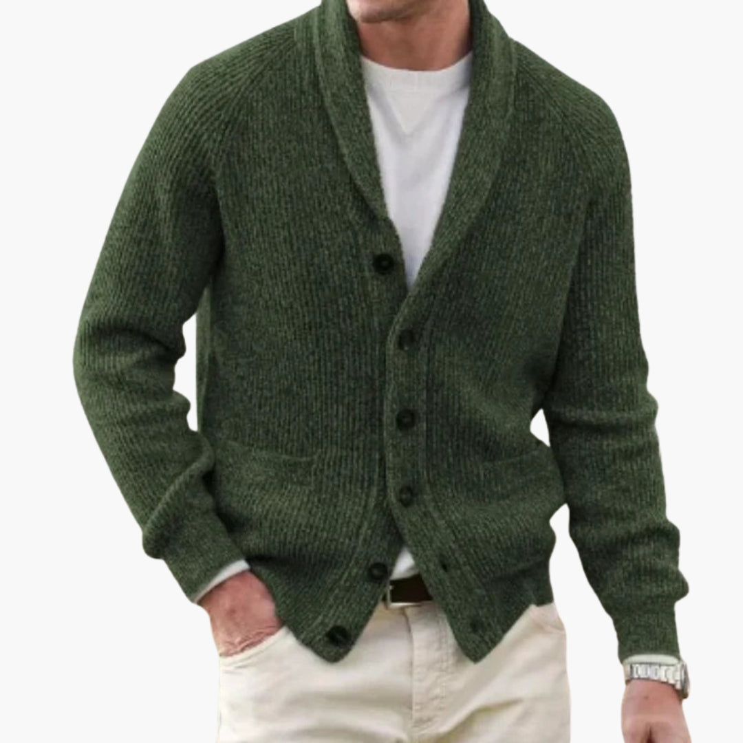 Herren Strick Cardigan | Mit Schalkragen