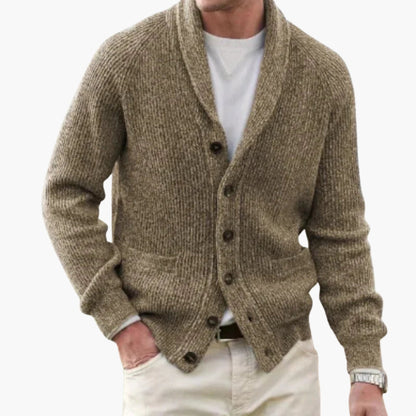 Herren Strick Cardigan | Mit Schalkragen