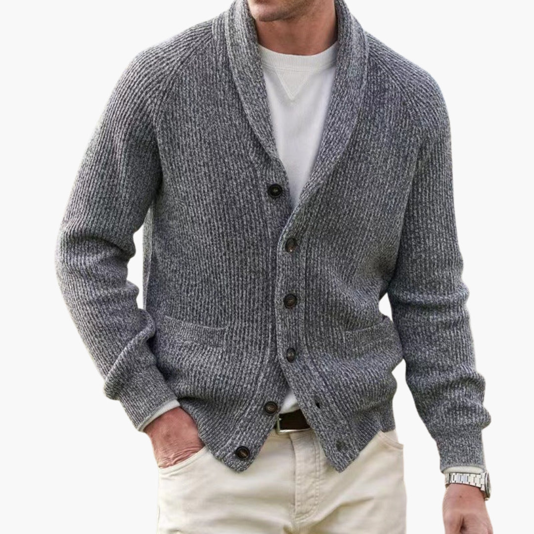Herren Strick Cardigan | Mit Schalkragen
