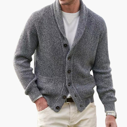 Herren Strick Cardigan | Mit Schalkragen