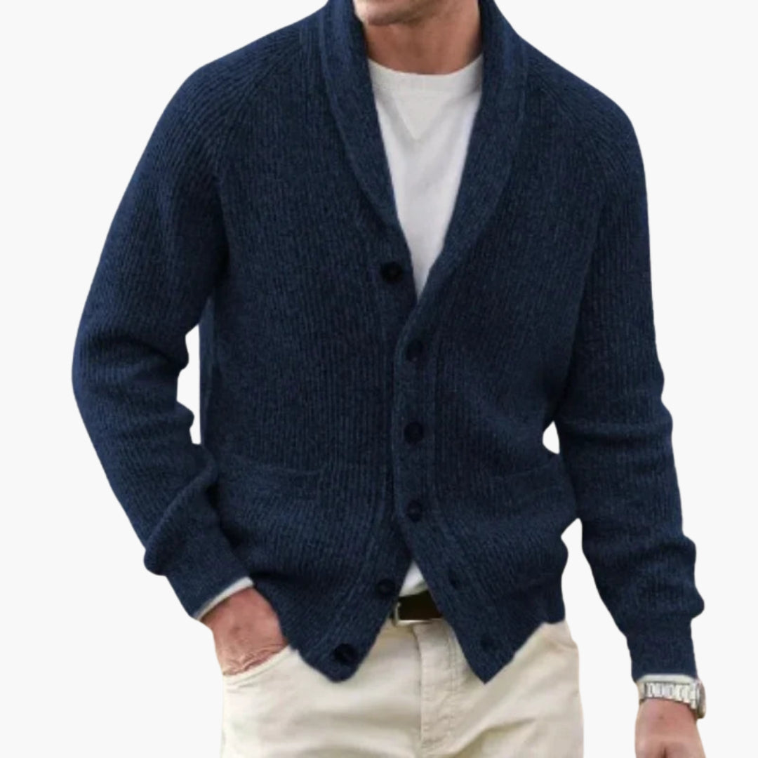 Herren Strick Cardigan | Mit Schalkragen