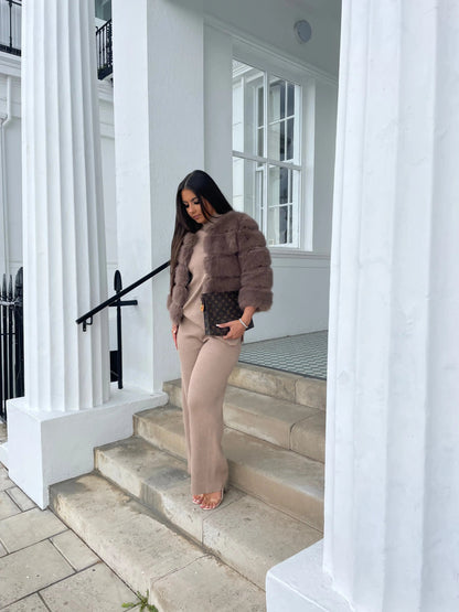 Damen Faux Fur Winterjacke | Elegant