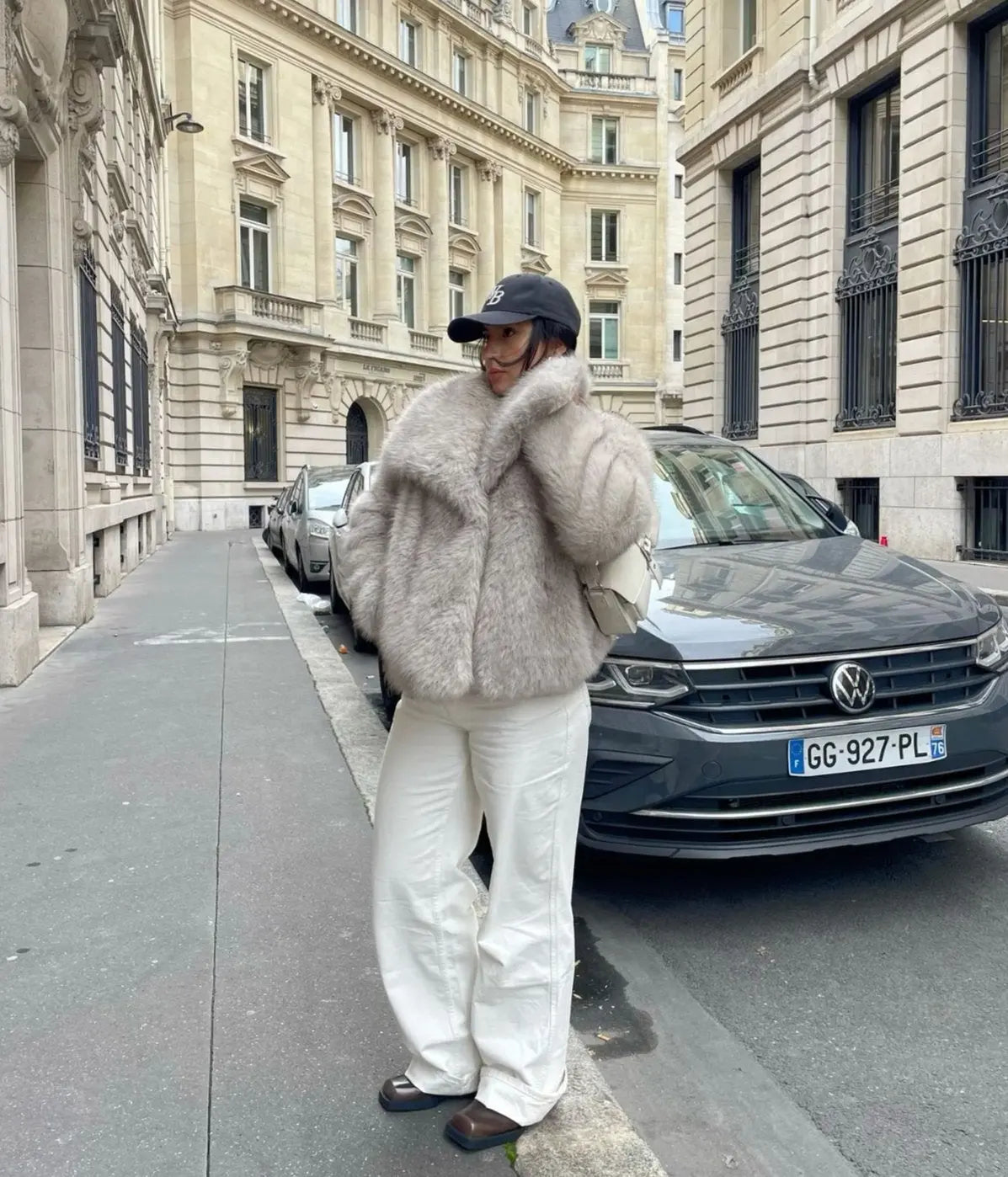 Damen Kurz Winterjacke | Faux Fur