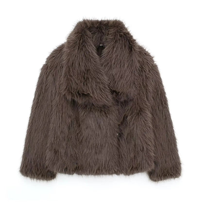 Damen Kurz Winterjacke | Faux Fur