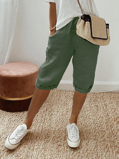Damen Sommer Shorts mit Kordelzug