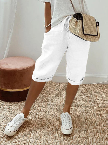 Damen Sommer Shorts mit Kordelzug