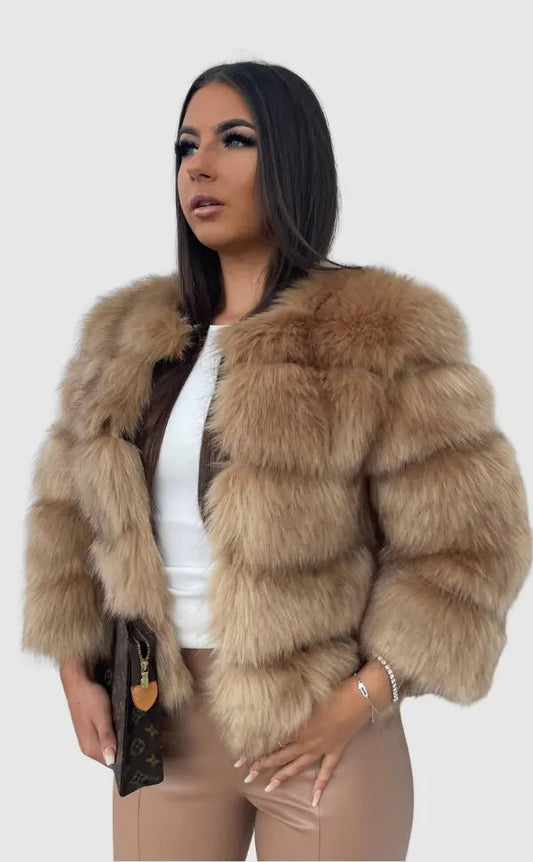 Damen Faux Fur Winterjacke | Elegant