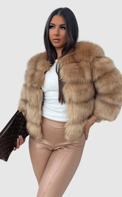 Damen Faux Fur Winterjacke | Elegant