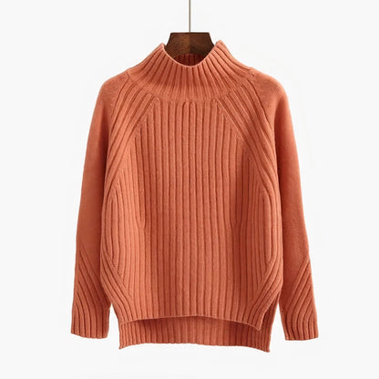 Damen Lang Strick Rollkragenpullover | Warm