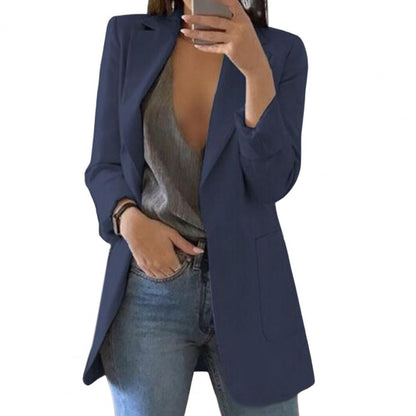Damen Elegant Blazer Jacke | Lang