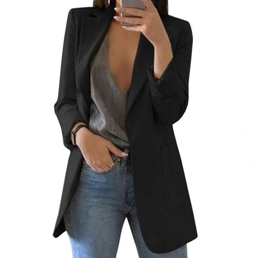 Damen Elegant Blazer Jacke | Lang