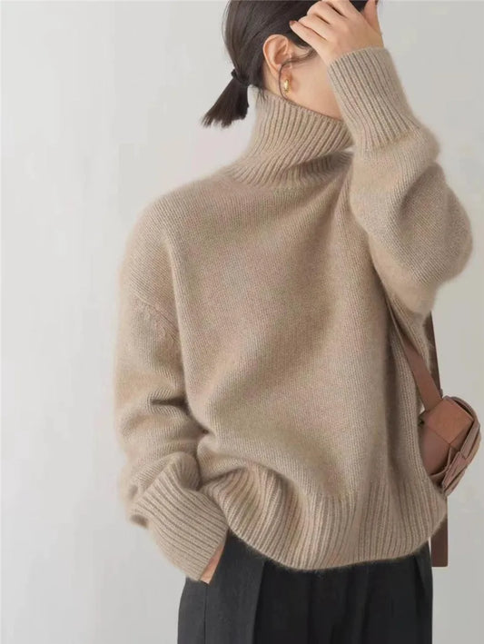 Damen Rollkragen Pullover | Lang