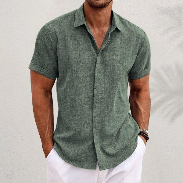 Herren Linen Hemd | Kurzarm
