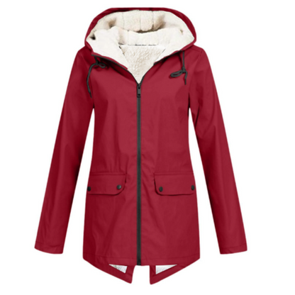 Damen Zip-Up Winterjacke | Mit Kapuze