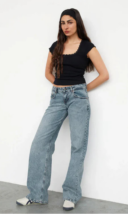 Damen Stretch Baggy Jeans | Lang