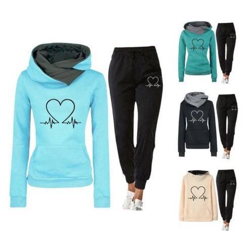 Damen Warmer Jogginganzug | Herz