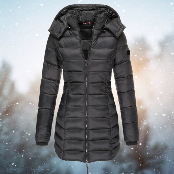 Damen Kapuzen Lange Winterjacke | Warm