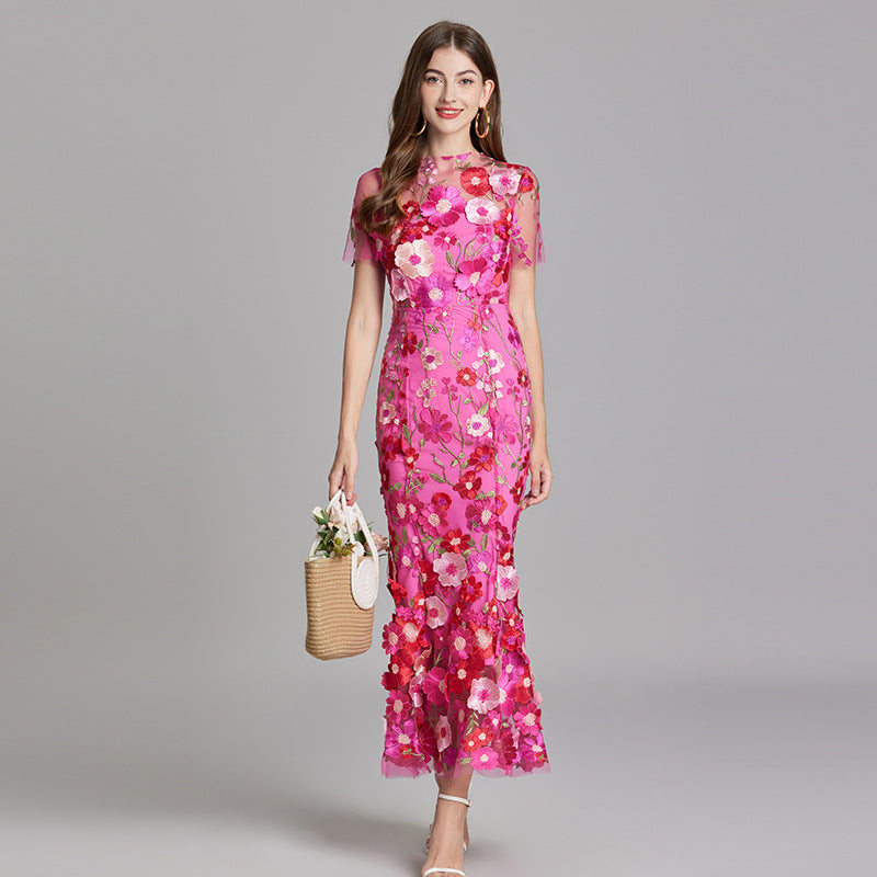 Ärmelloses Besticktes Maxi Sommerkleid für Damen – Elegant