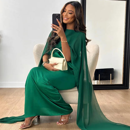 Damen Satin Festliches Kleid | Maxi