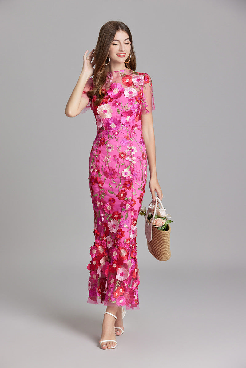 Ärmelloses Besticktes Maxi Sommerkleid für Damen – Elegant