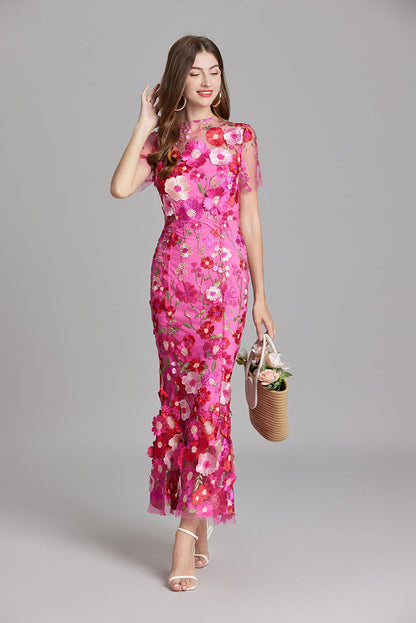 Ärmelloses Besticktes Maxi Sommerkleid für Damen – Elegant