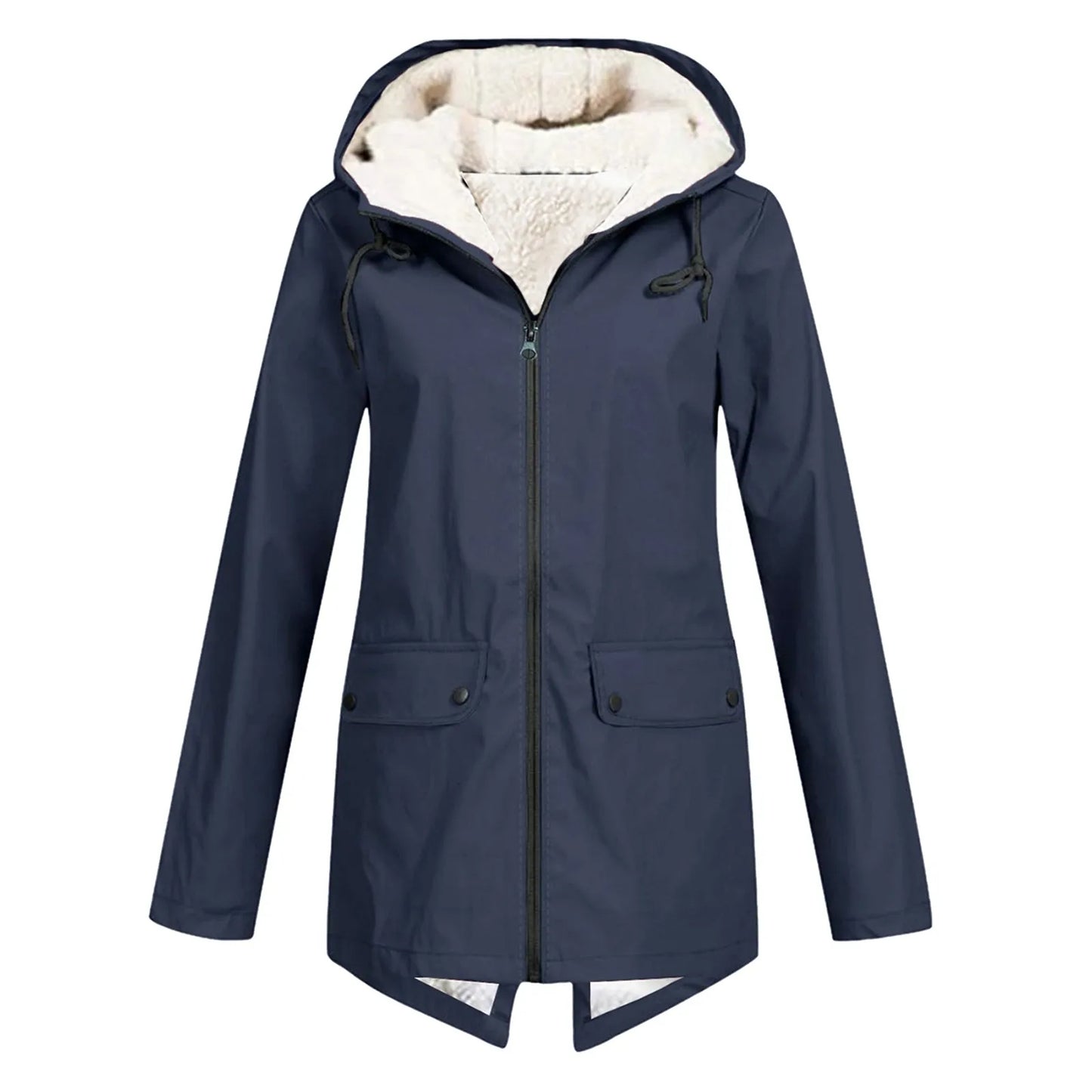 Damen Zip-Up Winterjacke | Mit Kapuze