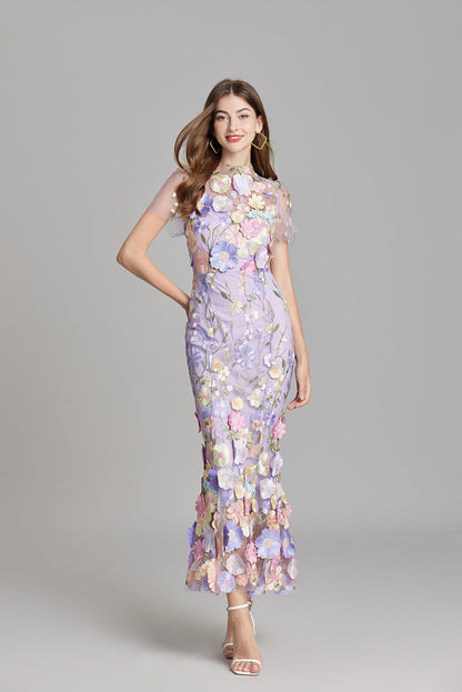 Ärmelloses Besticktes Maxi Sommerkleid für Damen – Elegant