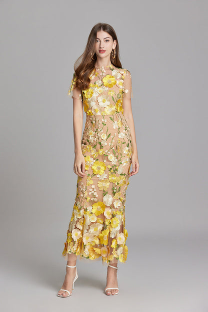 Ärmelloses Besticktes Maxi Sommerkleid für Damen – Elegant