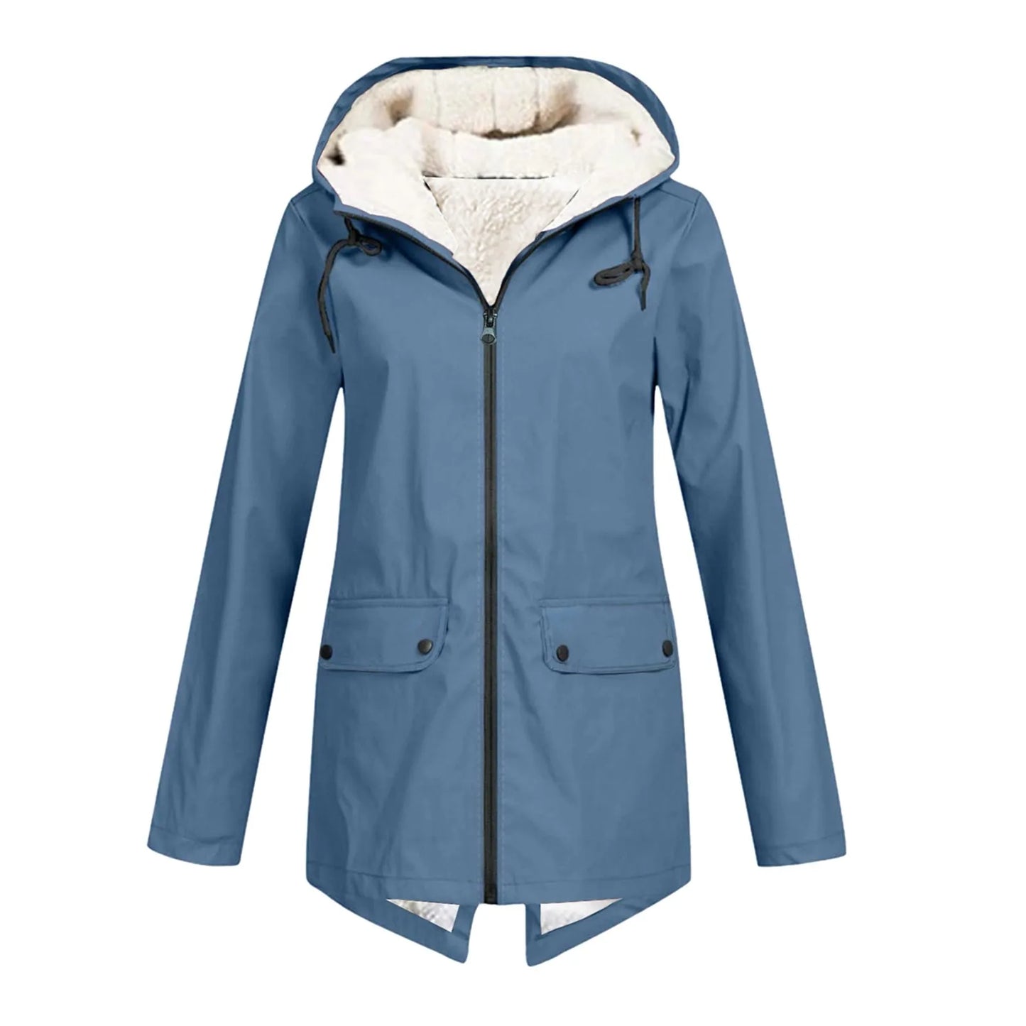Damen Zip-Up Winterjacke | Mit Kapuze