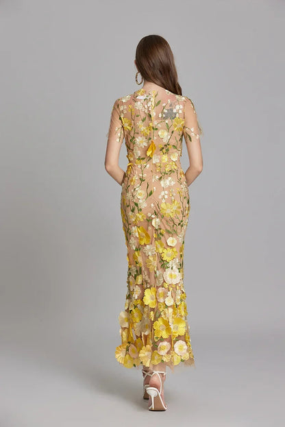 Ärmelloses Besticktes Maxi Sommerkleid für Damen – Elegant