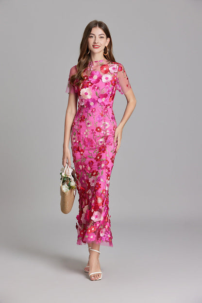 Ärmelloses Besticktes Maxi Sommerkleid für Damen – Elegant