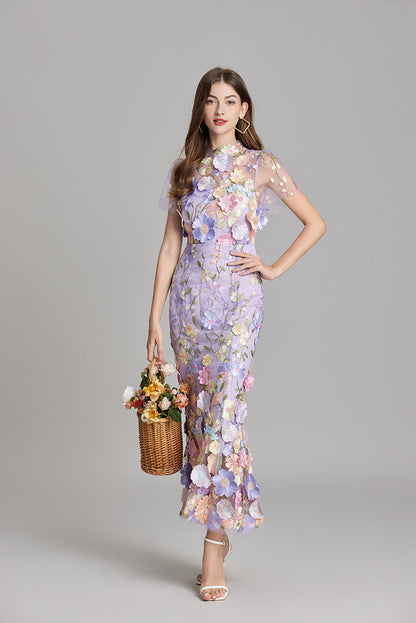 Ärmelloses Besticktes Maxi Sommerkleid für Damen – Elegant