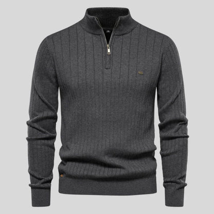 Herren Bequem Pullover | Zipper