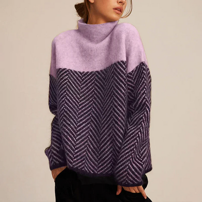Damen Oversize Rollkragenpullover | Warm