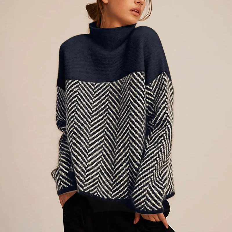 Damen Oversize Rollkragenpullover | Warm