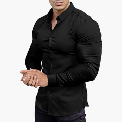 Herren Klassisches Langarm Hemd | Slim Fit