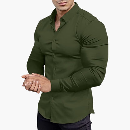 Herren Klassisches Langarm Hemd | Slim Fit